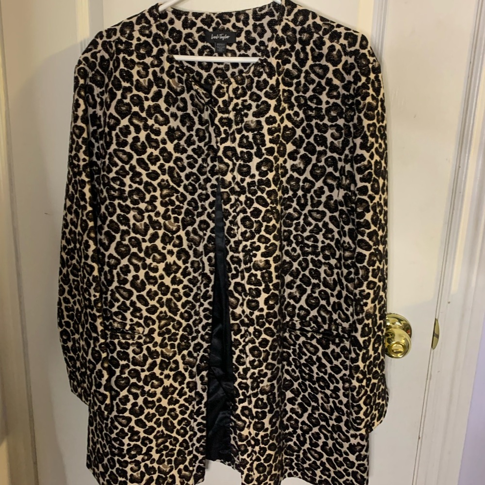 Collarless Lord & Taylor Top Coat